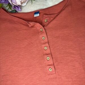 Old Navy Orange Short Sleeve Boxy Top